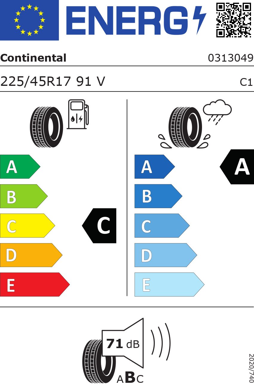 225/45 Vr17 Tl 91v Co Premium Cont 7 Fr (ev) 1 225/45 Vr17 Tl 91v Co Premium Cont 7 Fr (ev)